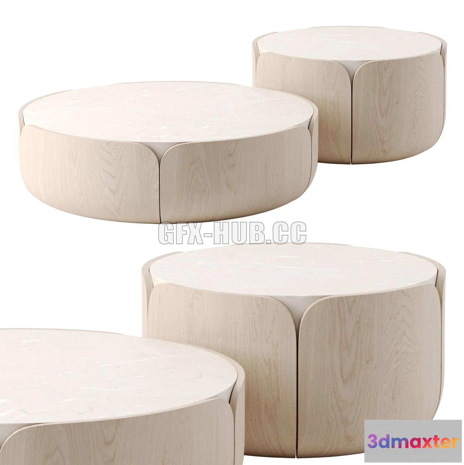 1198176 - FURNITURE 3D MODELS - Bloom Coffee Tables by Milla & Milli