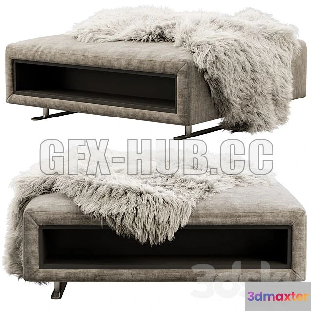 1198214 - FURNITURE 3D MODELS - BoConcept Hampton Footstool with Storage
