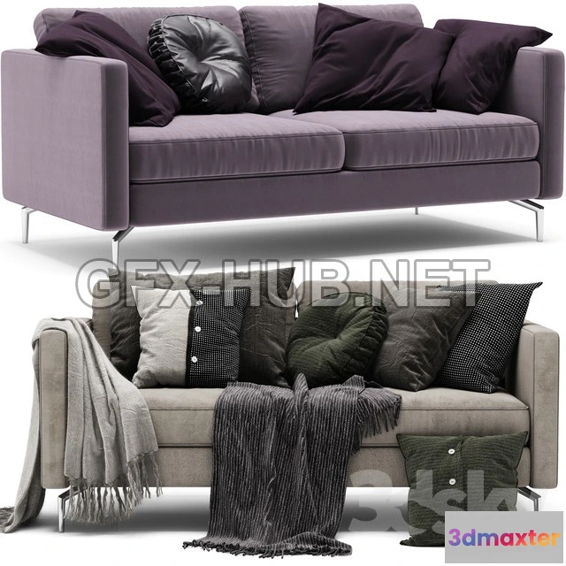 1198222 - FURNITURE 3D MODELS - BoConcept Osaka Sofa A