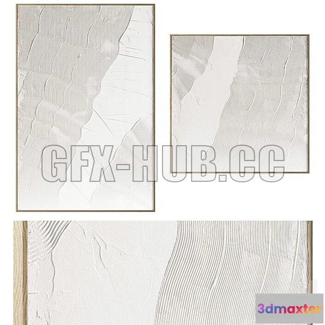 1198240 - FURNITURE 3D MODELS - Boheme Home Plaster Paintings Set