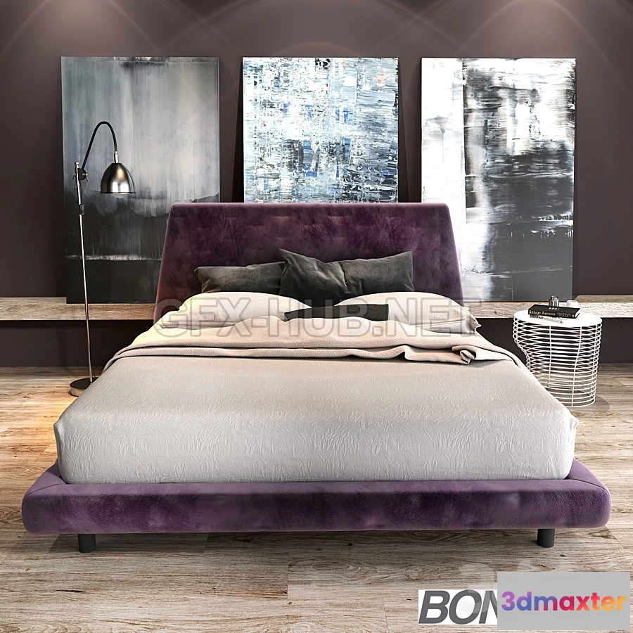 1198260 - FURNITURE 3D MODELS - Bonaldo Joe Ego bed