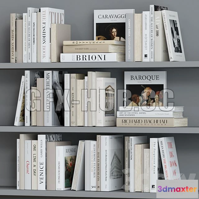 1198280 - FURNITURE 3D MODELS - Book Decor Set 1