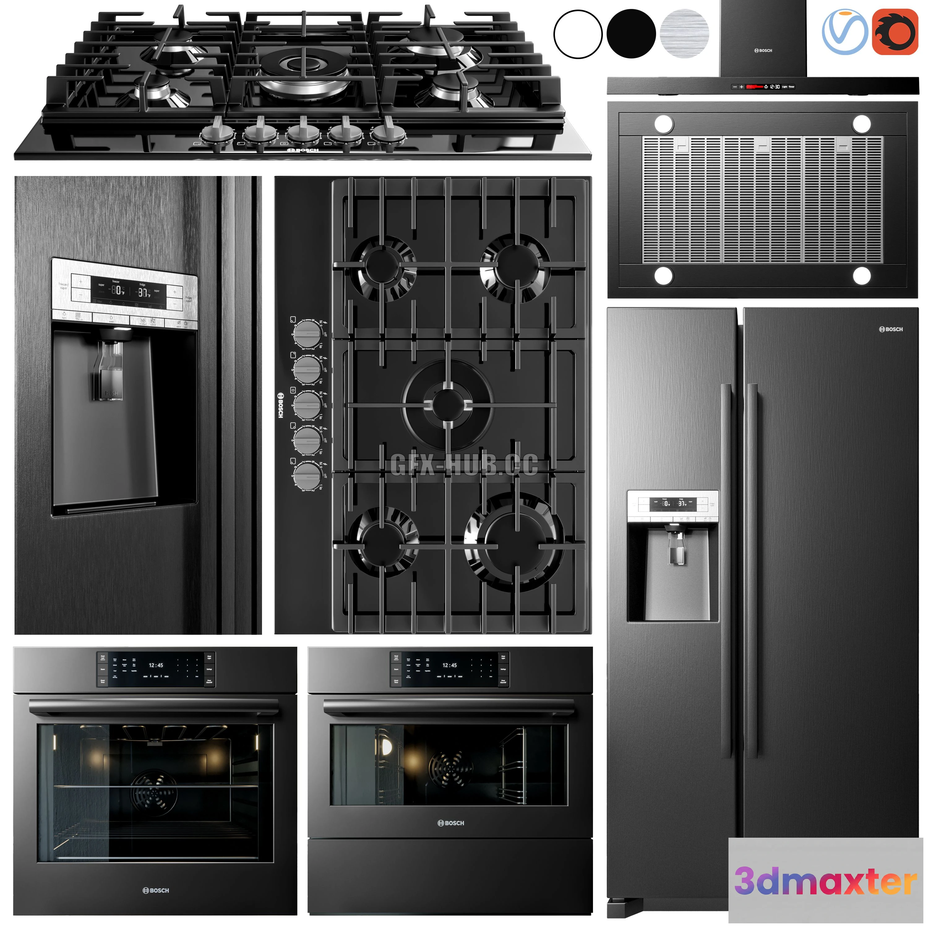 1198298 - FURNITURE 3D MODELS - Bosch Appliance Collection