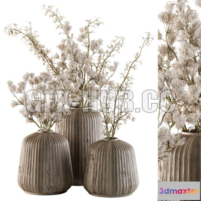 1198378 - FURNITURE 3D MODELS - Bouquet Set 16 Dried Plants