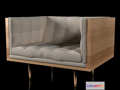 1198390 - FURNITURE 3D MODELS - Box Armchair