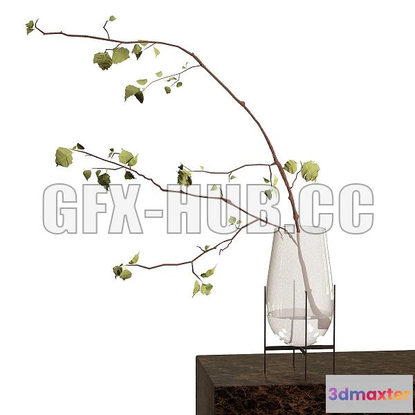 1198410 - FURNITURE 3D MODELS - Branch in a Vase