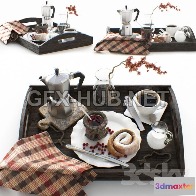 1198426 - FURNITURE 3D MODELS - Breakfast in bed