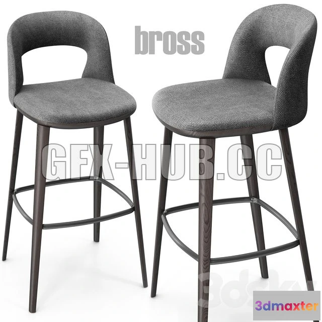 1198450 - FURNITURE 3D MODELS - Bross Path 1566 bar chair