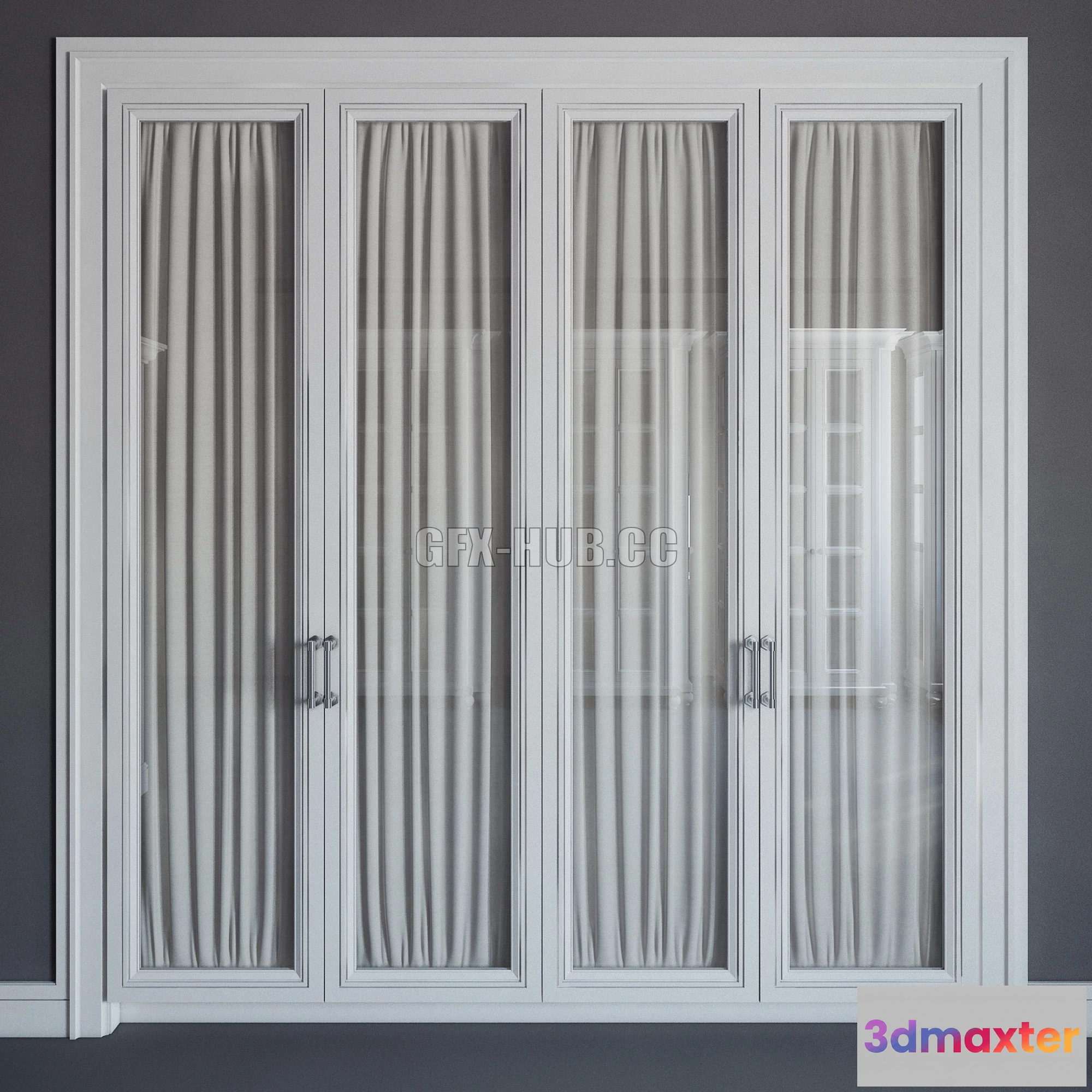 1198502 - FURNITURE 3D MODELS - Built in Wardrobe 03