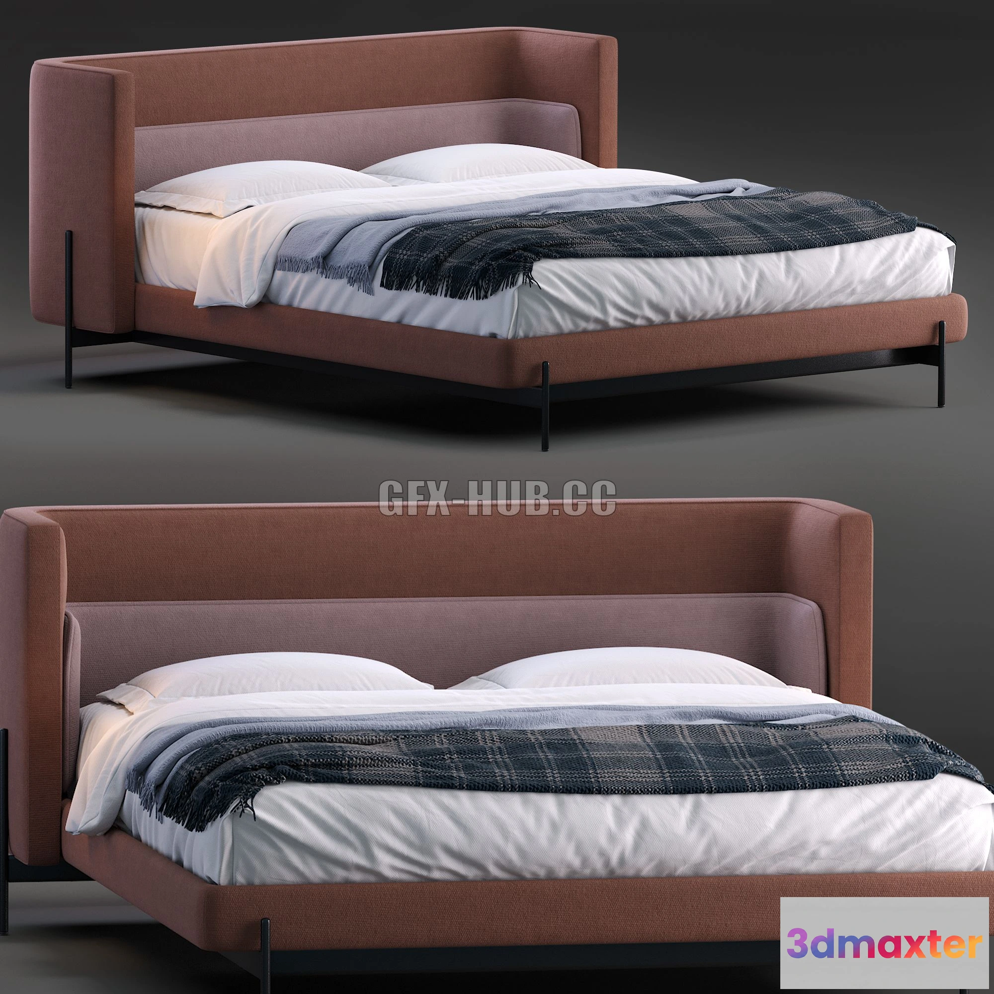 1198524 - FURNITURE 3D MODELS - Busnelli Bed Yume