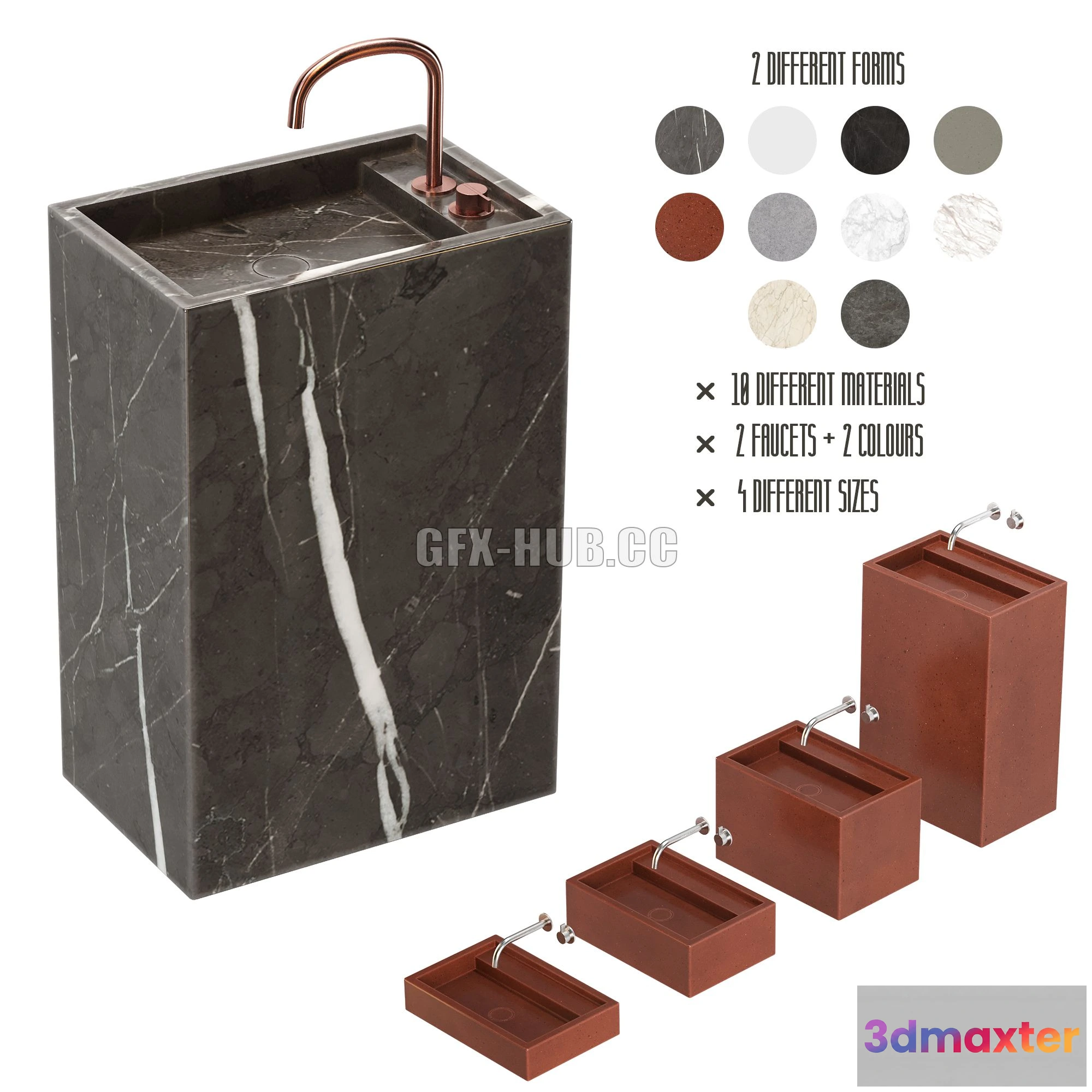 1198540 - FURNITURE 3D MODELS - byCOCCON PB Basin 60