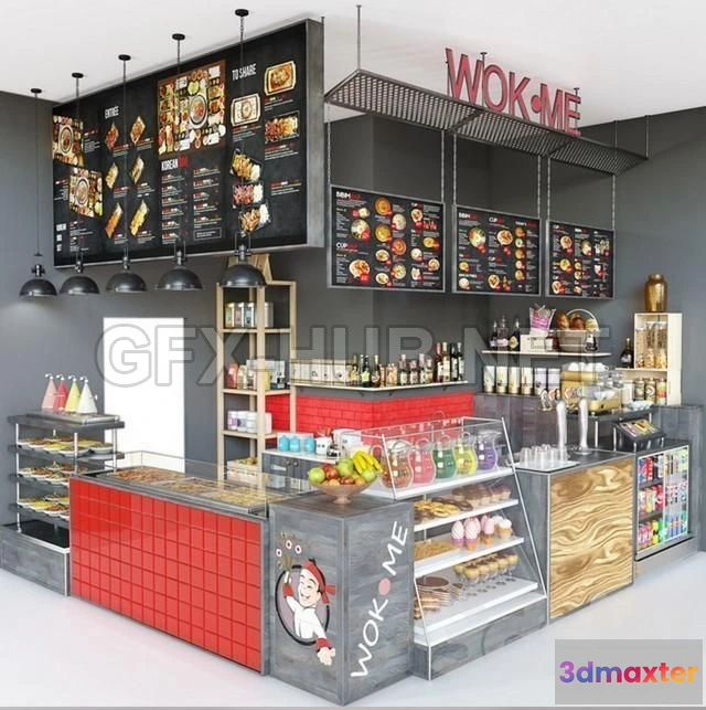 1198574 - FURNITURE 3D MODELS - CafeShopWok-01