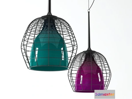 1198576 - FURNITURE 3D MODELS - Cage suspension lamp