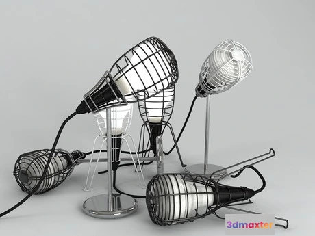 1198578 - FURNITURE 3D MODELS - Cage Table Lamp