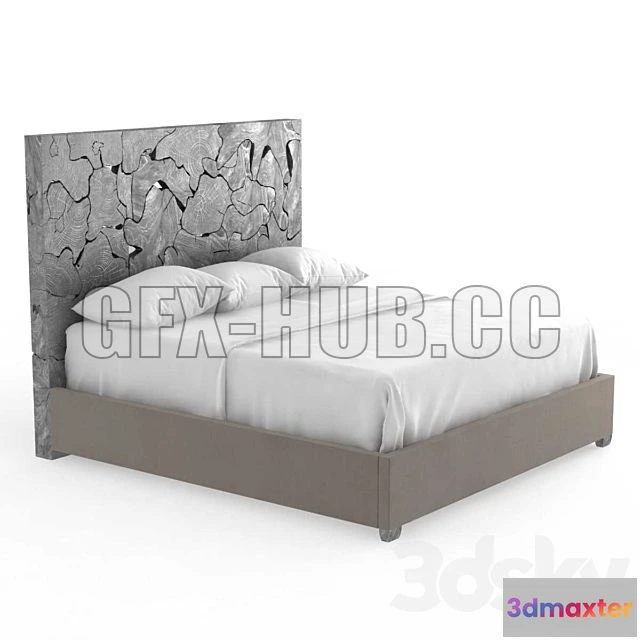 1198586 - FURNITURE 3D MODELS - Calavaras Laminated Teak Panel Bed Bernhardt Interiors