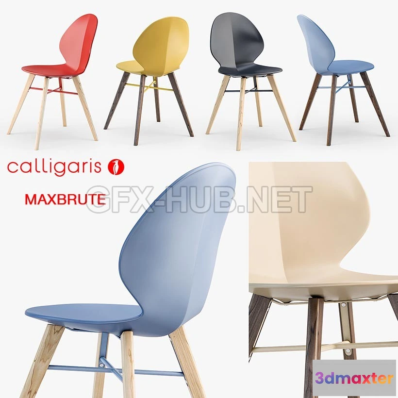 1198606 - FURNITURE 3D MODELS - Calligaris Basil w chair
