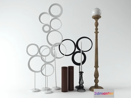 1198648 - FURNITURE 3D MODELS - Candleset