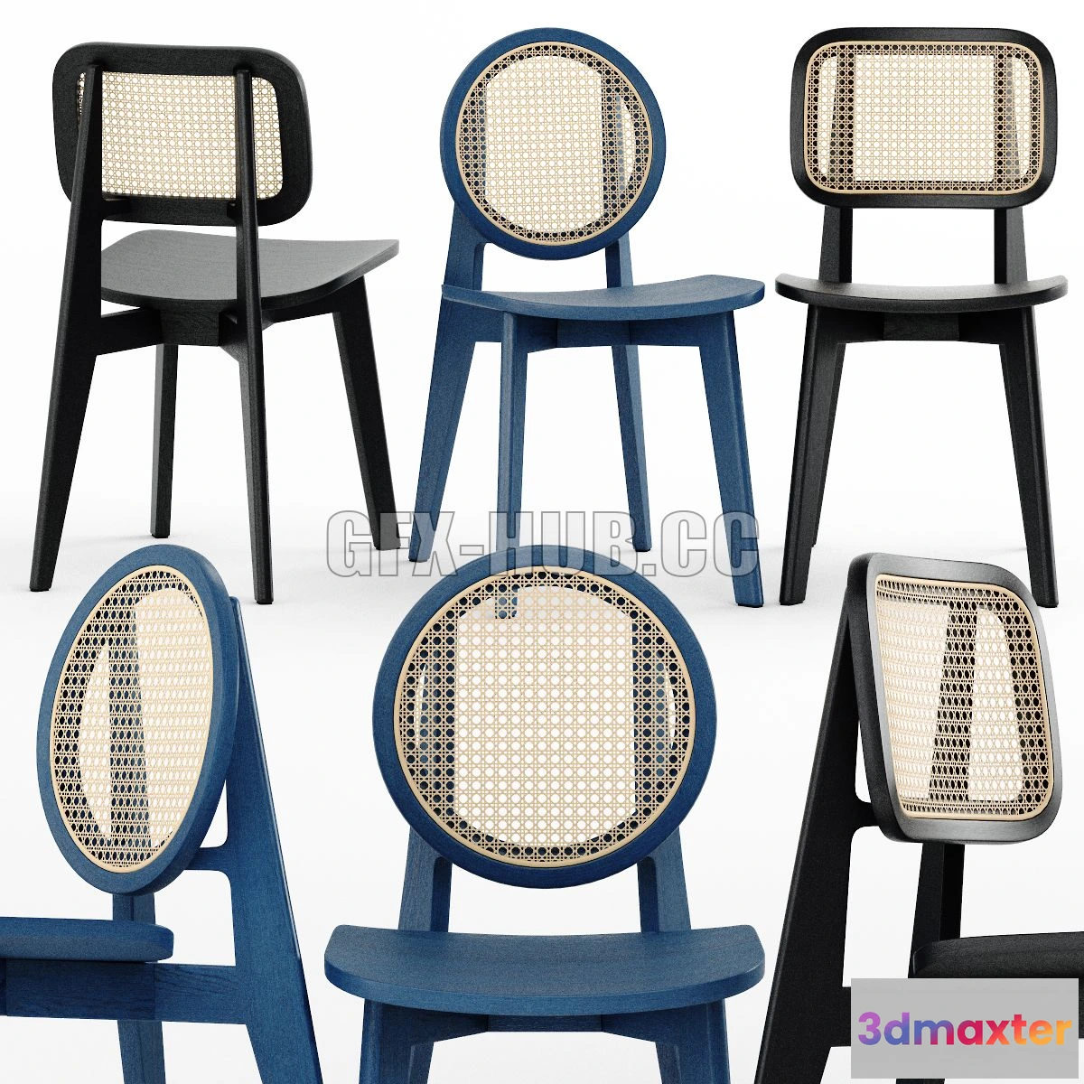 1198650 - FURNITURE 3D MODELS - CANE CHAIR