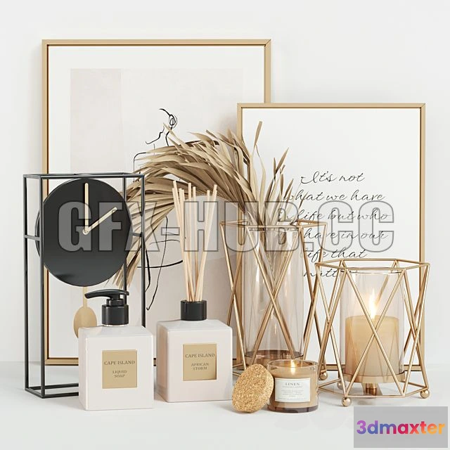 1198666 - FURNITURE 3D MODELS - Cape Island Decor Set 04