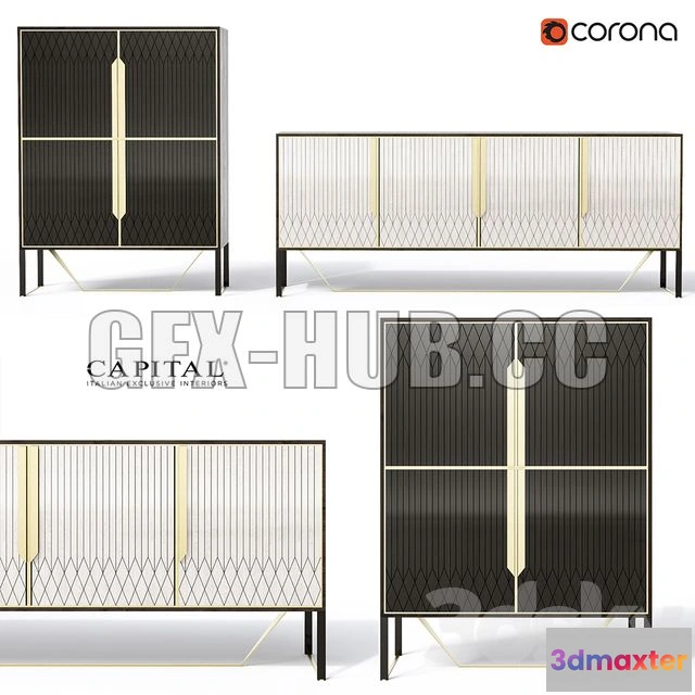 1198674 - FURNITURE 3D MODELS - Capital Prisma set