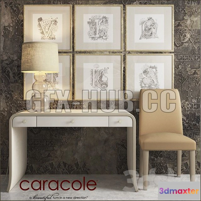 1198698 - FURNITURE 3D MODELS - CARACOLE Snowed Under CON-CONTAB-018