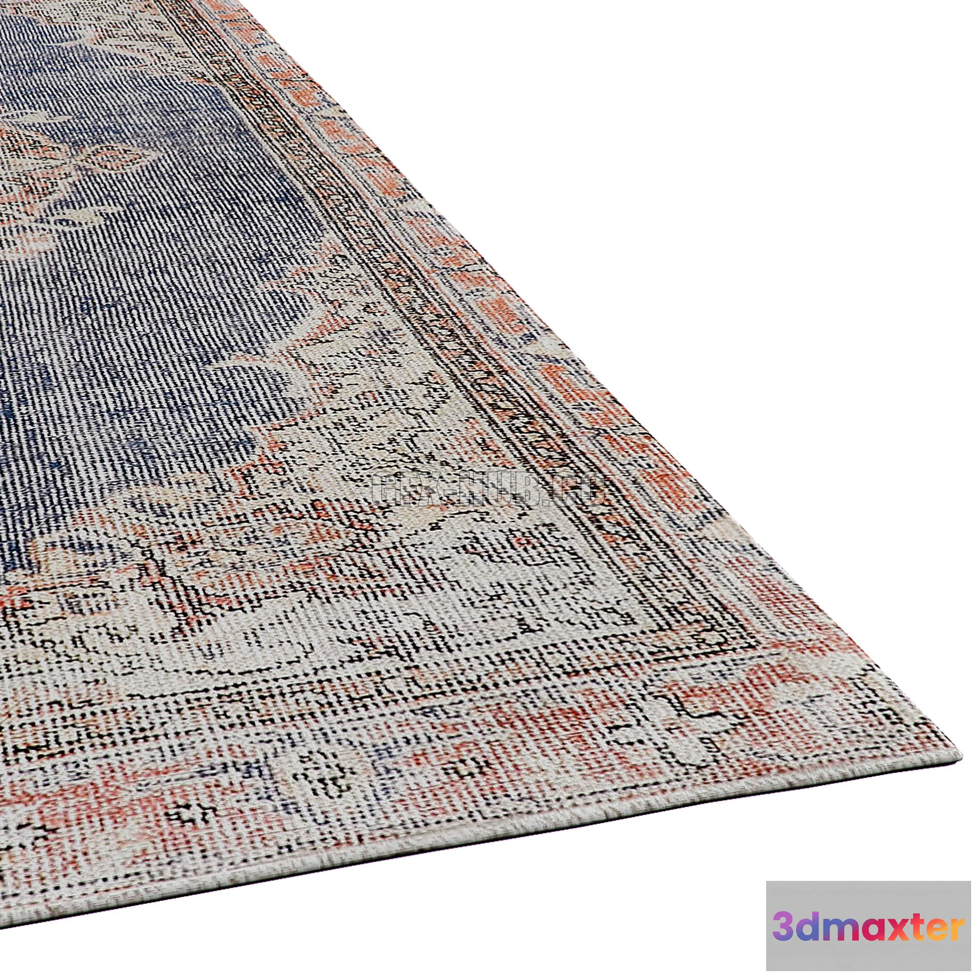 1198736 - FURNITURE 3D MODELS - Carpet Urban Outfitters Stella Printed Rug