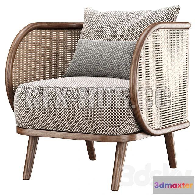 1198750 - FURNITURE 3D MODELS - Carry Rattan Dining Chair IK12