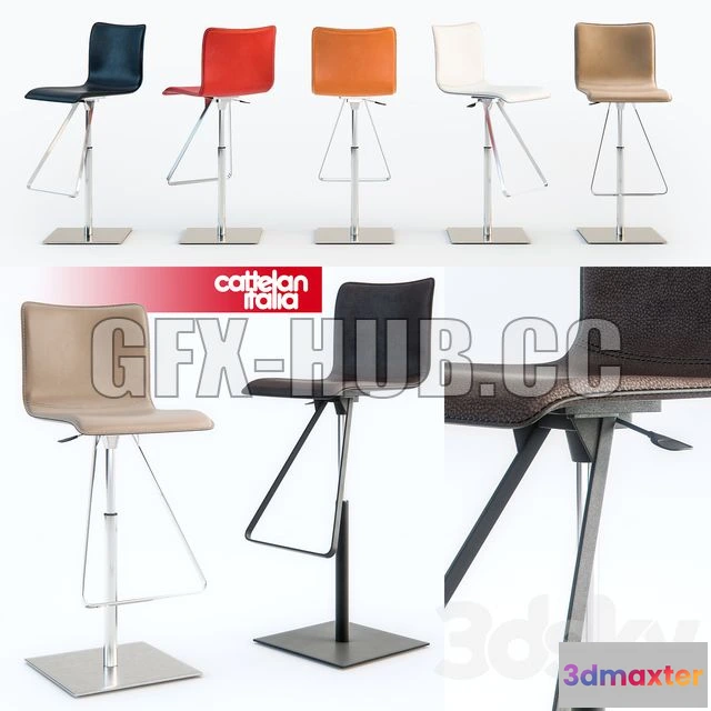 1198832 - FURNITURE 3D MODELS - Cattelan Italia Toto stool