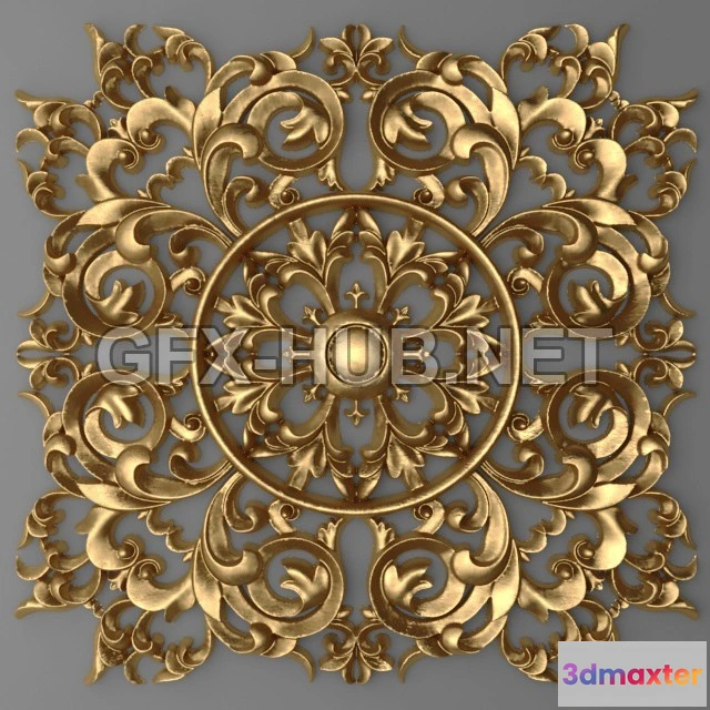 1198854 - FURNITURE 3D MODELS - Ceiling decor monogram