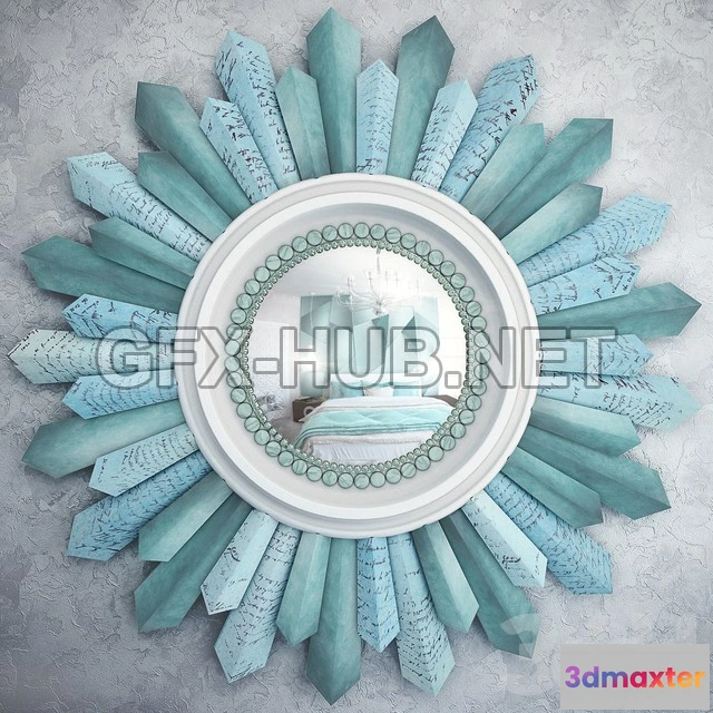 1198858 - FURNITURE 3D MODELS - Ceiling Medallion & Scrapbook Paper mirror