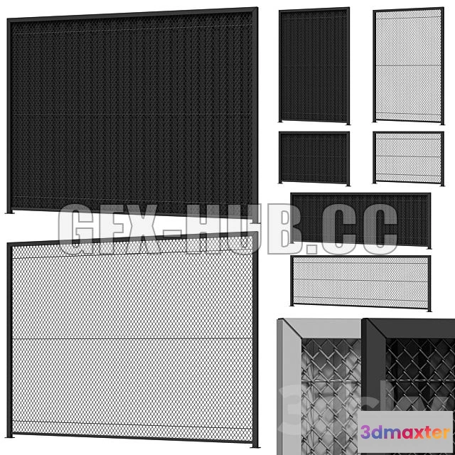 1198906 - FURNITURE 3D MODELS - Chain Link Fence