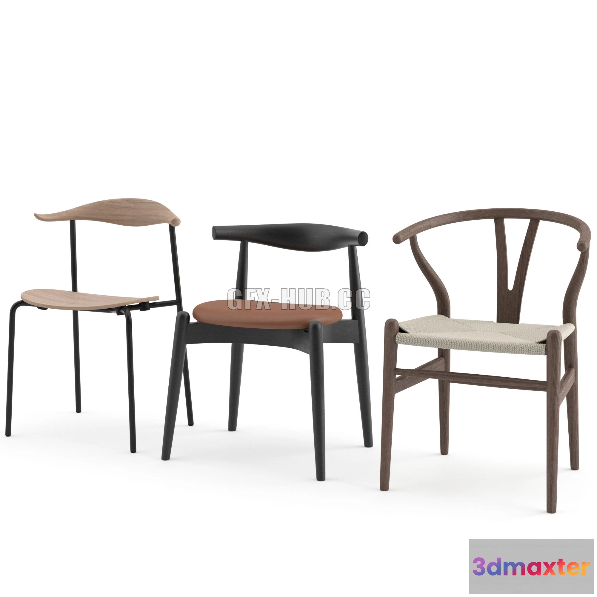 1198970 - FURNITURE 3D MODELS - Chairs Collection by Carl Hansen