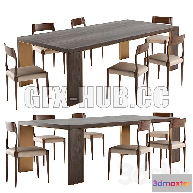 1198972 - FURNITURE 3D MODELS - Chairs KAREN Table EDA by LASKASAS