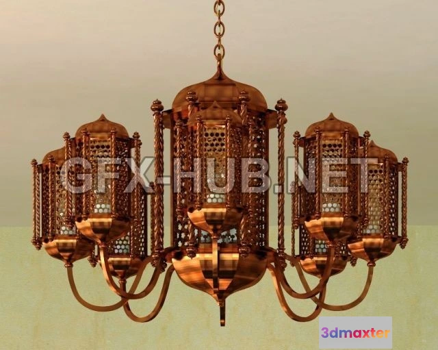 1199014 - FURNITURE 3D MODELS - Chandelier in Moroccan style