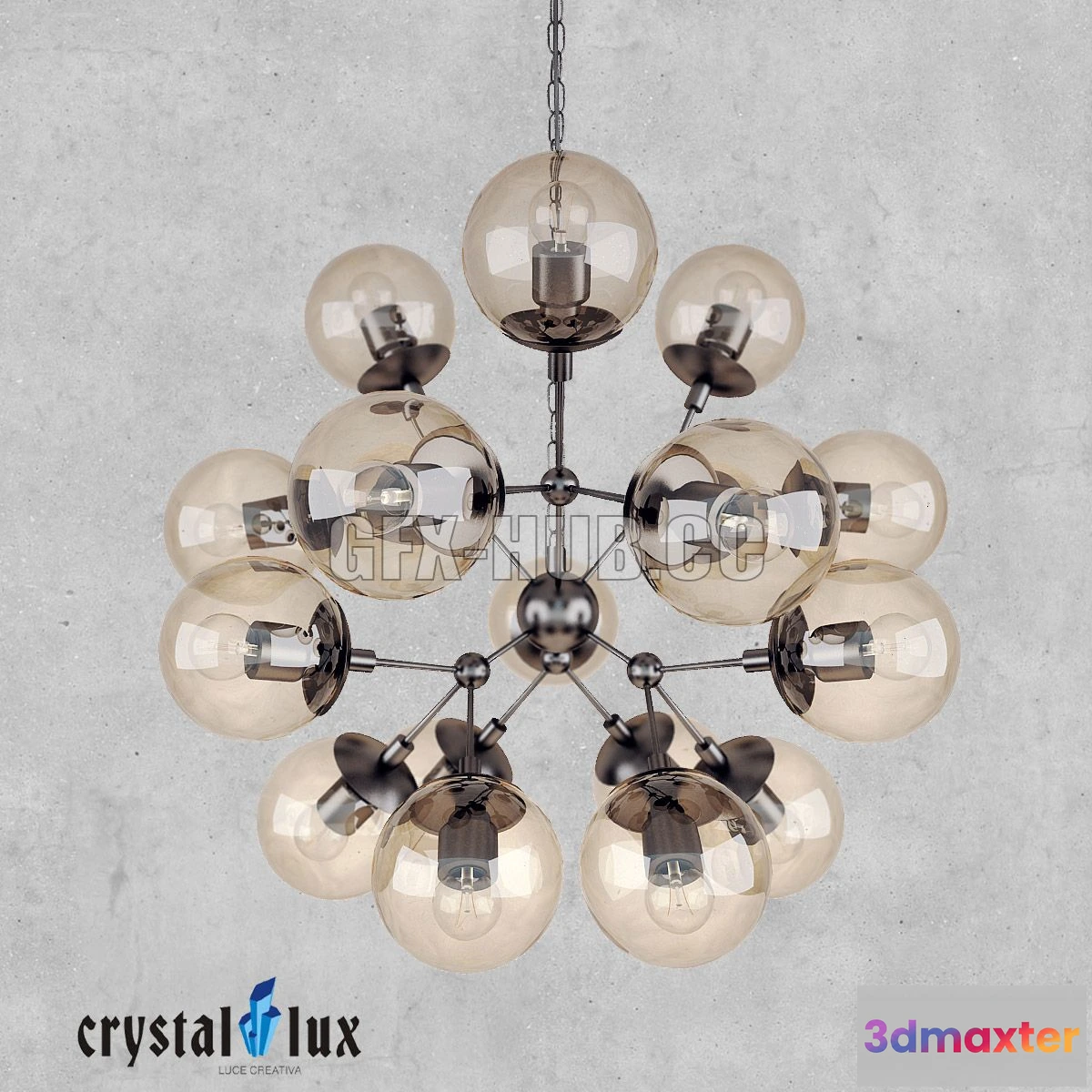 1199030 - FURNITURE 3D MODELS - Chandelier Medea SP18 by Crystal Lux
