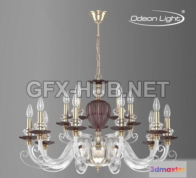 1199032 - FURNITURE 3D MODELS - Chandelier ODEON LIGHT 3929