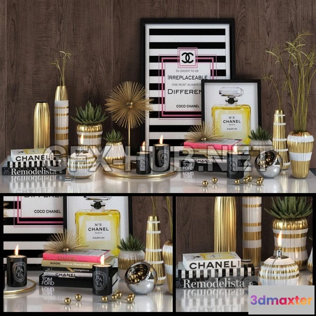 1199050 - FURNITURE 3D MODELS - Chanel decorative set