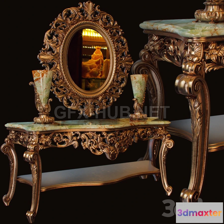 1199066 - FURNITURE 3D MODELS - Chelini console classic