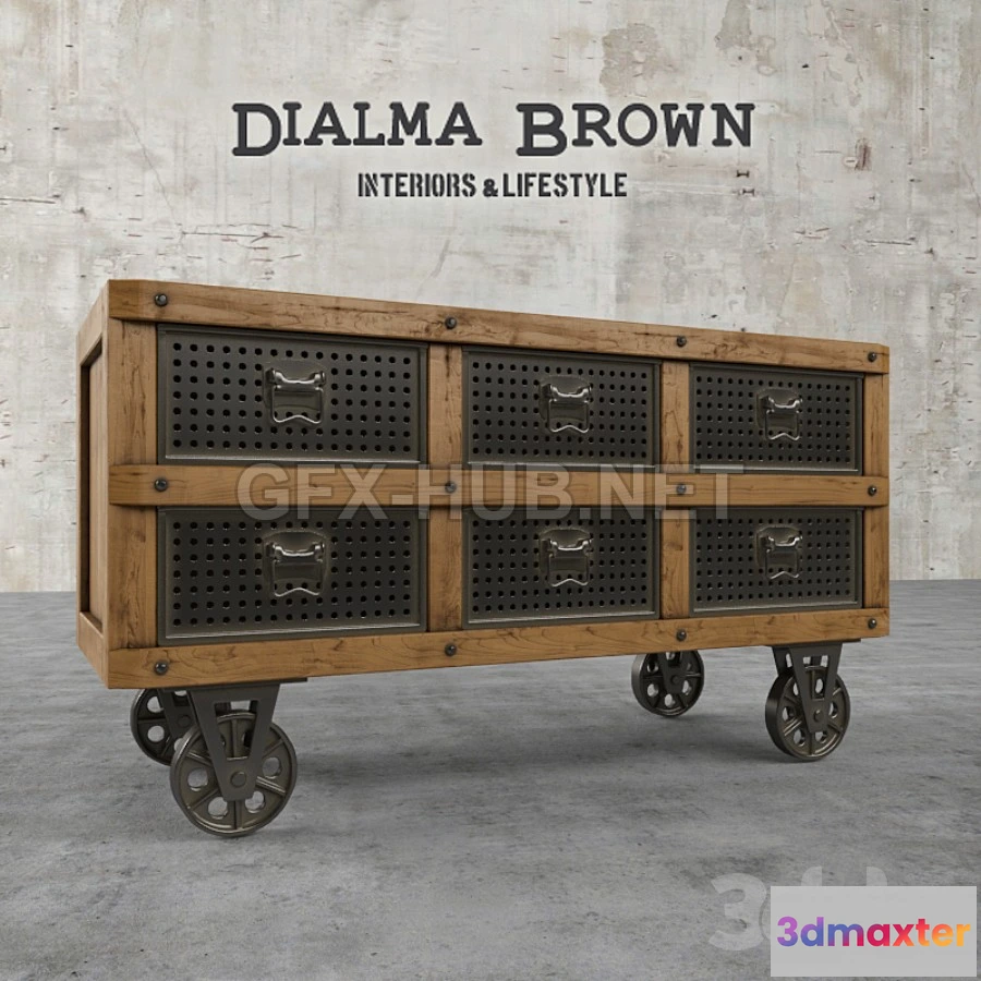 1199084 - FURNITURE 3D MODELS - Chest DIALMA BROWN DB003661