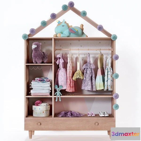 1199166 - FURNITURE 3D MODELS - Childrens Wardrobe 1