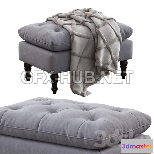 1199202 - FURNITURE 3D MODELS - Christopher Knight Home Tufted Ottoman
