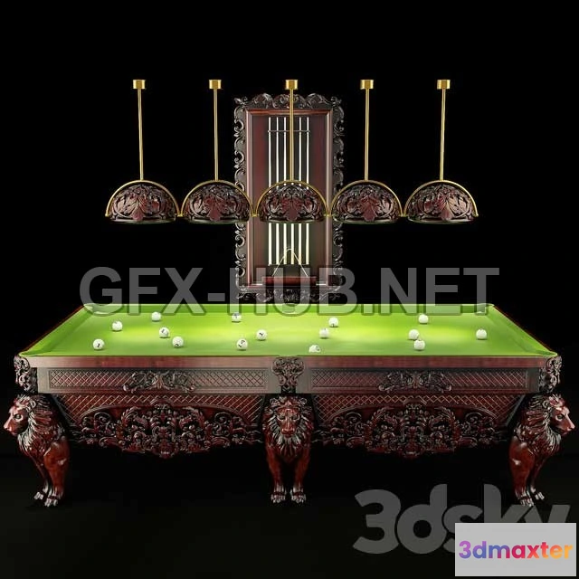 1199240 - FURNITURE 3D MODELS - Classic Billiards
