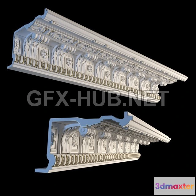 1199270 - FURNITURE 3D MODELS - Classic wide cornice
