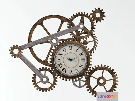 1199286 - FURNITURE 3D MODELS - Clock Wall Sculpture