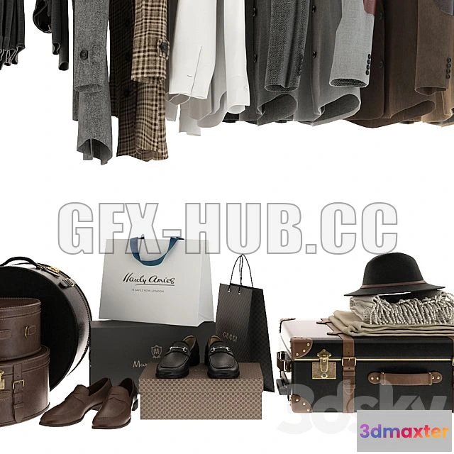 1199288 - FURNITURE 3D MODELS - Closet Clothes