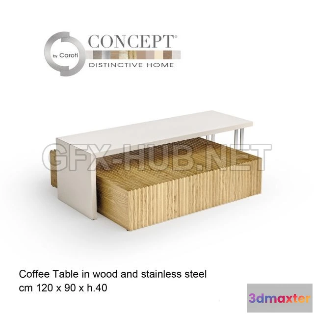 1199346 - FURNITURE 3D MODELS - Coffee table Bonseki bidge Caroti Concept