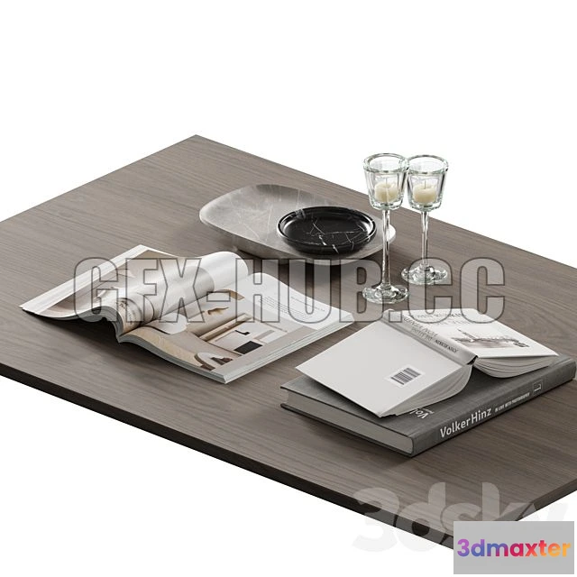 1199350 - FURNITURE 3D MODELS - Coffee Table Decor Set 001