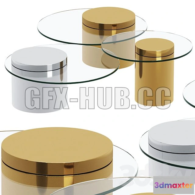 1199352 - FURNITURE 3D MODELS - Coffee Table Equilibre by Eichholtz
