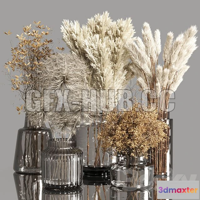 1199378 - FURNITURE 3D MODELS - Collection Dry Plants Bouquet Indoor 02