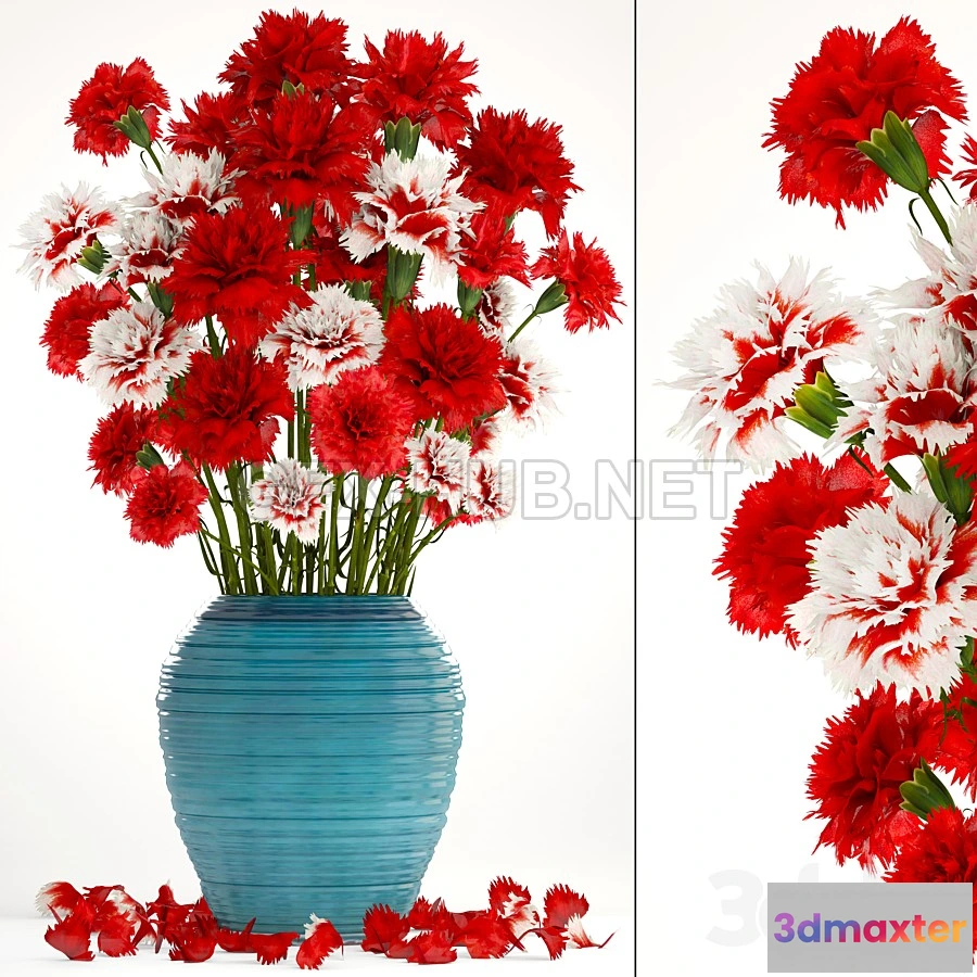 1199394 - FURNITURE 3D MODELS - Collection of flowers 13. Carnation
